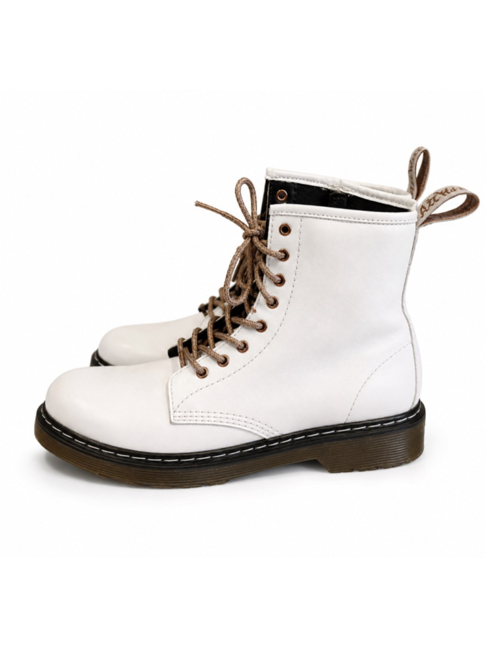 Dr Marten’s 1460 J White Leather w/Rose Gold Eyelets 8Hole Size 5L/4M